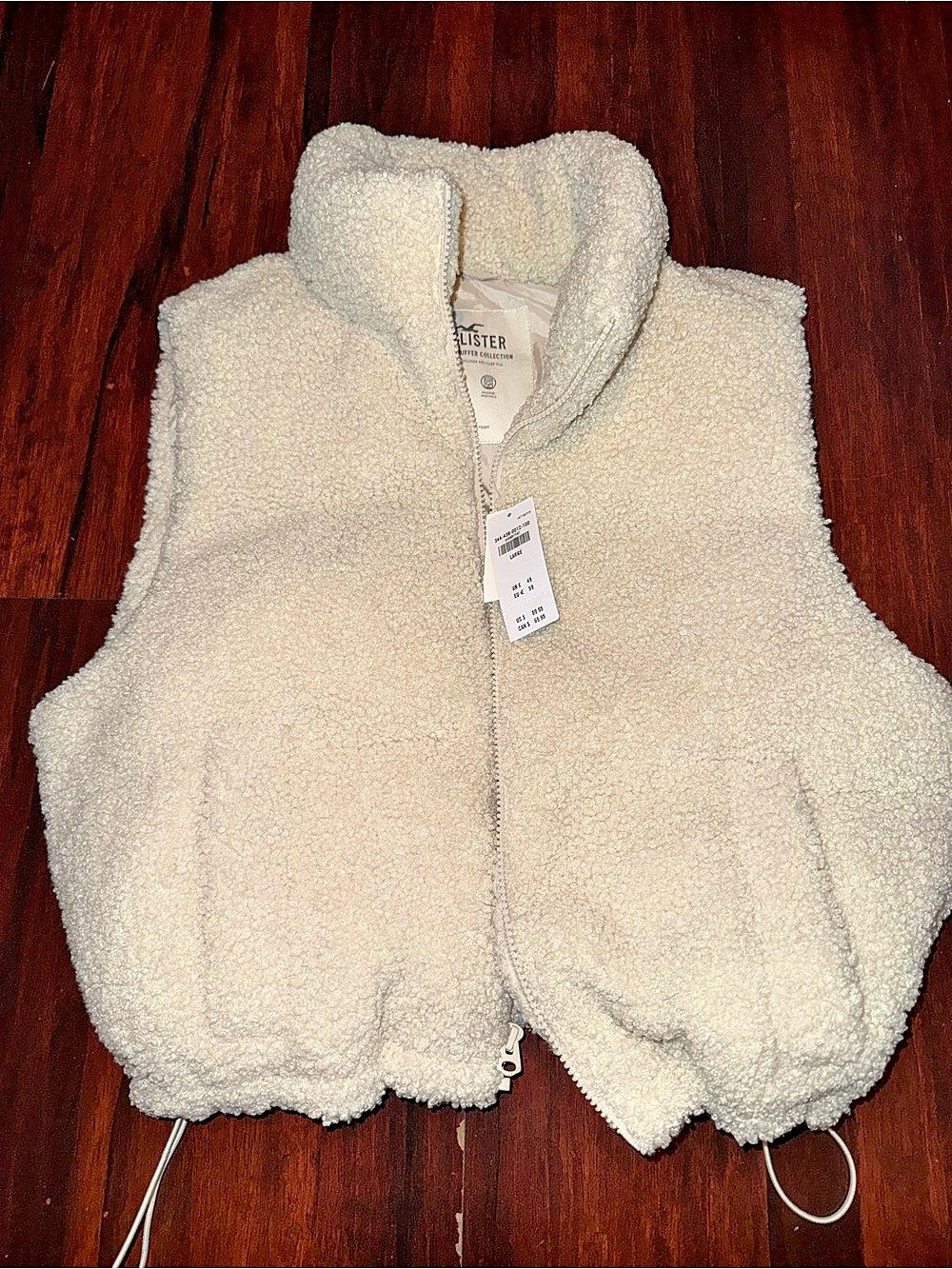 Hollister crop sherpa vest